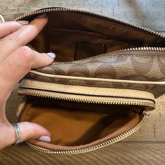 Coach Cream and Tan COURT BELT BAG IN SIGNATURE CANVAS - Picture 9 of 9